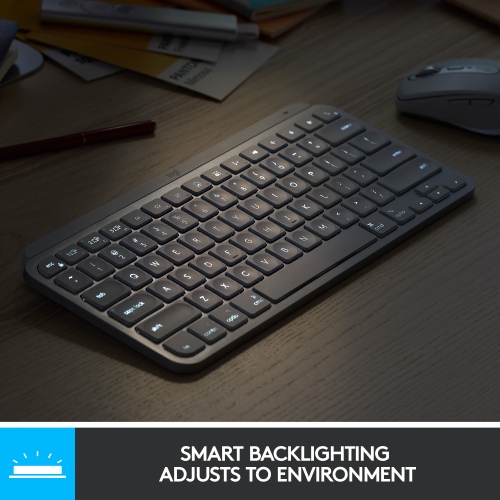 Logitech MX Keys Mini Belaidė klaviatūra, US Int, Graphite