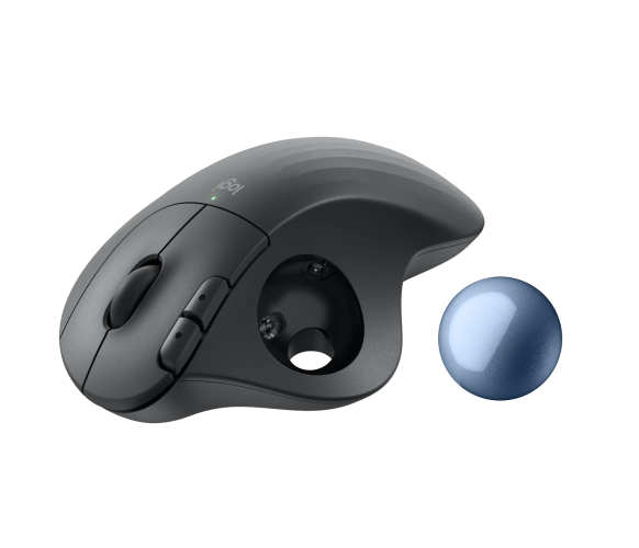 Logitech ERGO M575 Wireless Trackball for Business Belaidė pelė RF Wireless+BT, 2000 DPI, Graphite