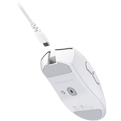 Razer DeathAdder V4 Pro Belaidė žaidimų pelė RF Wireless + USB-A, 45000 DPI, Balta