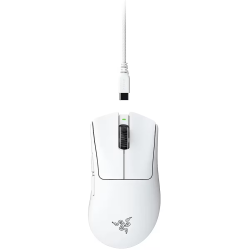Razer DeathAdder V4 Pro Belaidė žaidimų pelė RF Wireless + USB-A, 45000 DPI, Balta