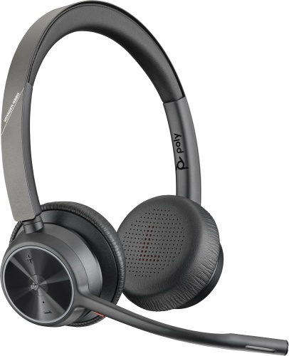 Poly Voyager 4320 MS Teams Belaidės ausinės, Bluetooth, USB-C, +BT700 dongle, Juoda