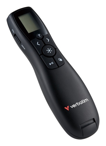 Verbatim 32364 Keynote Nuotolinio valdymo pultas su LCD ekranu ir raudonu lazeriniu žymekliu, Juoda