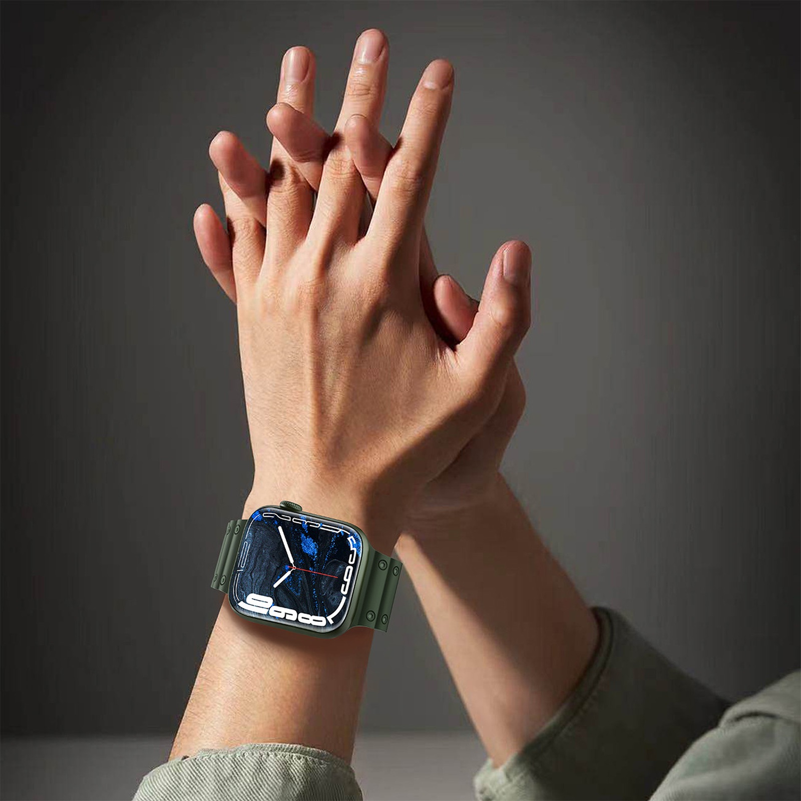 Elastinė Apyrankė „apple Watch“ 38 / 40 / 41 Mm – Tamsiai Mėlyna