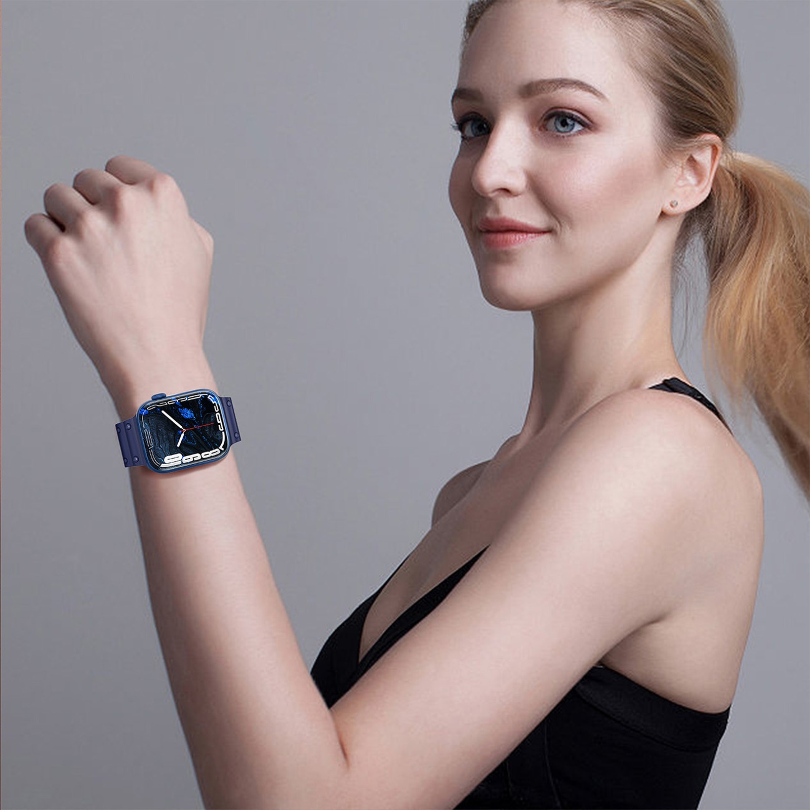 Elastinė Apyrankė „apple Watch“ 38 / 40 / 41 Mm – Tamsiai Mėlyna