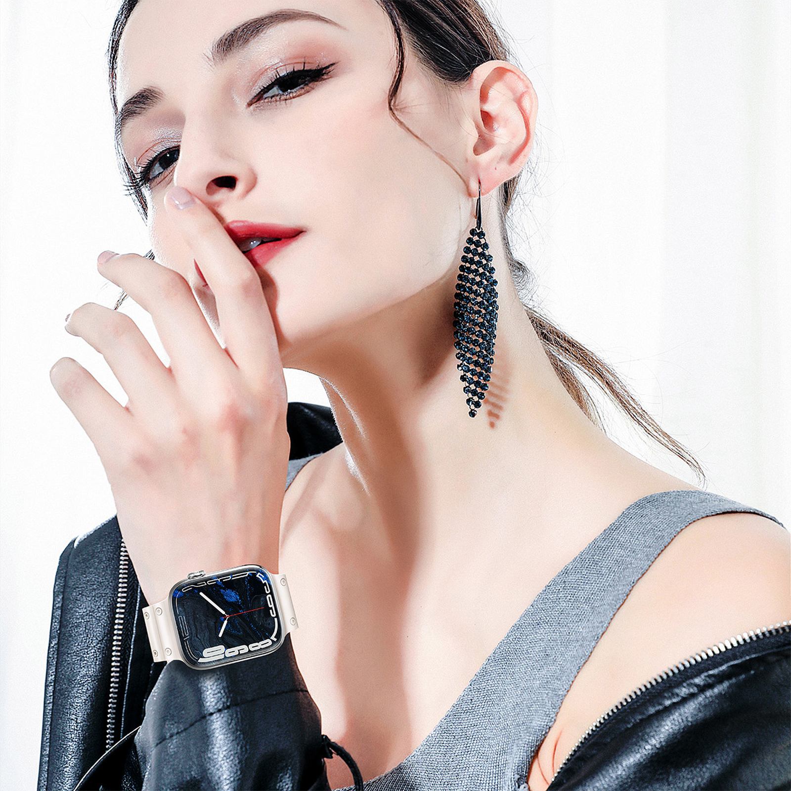 Elastinė Apyrankė „apple Watch“ 38 / 40 / 41 Mm – Skaidri