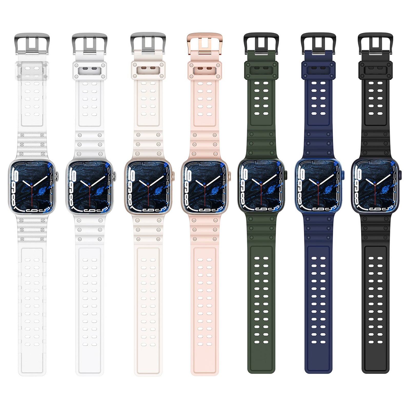 Elastinė Apyrankė „apple Watch“ 38 / 40 / 41 Mm – Skaidri