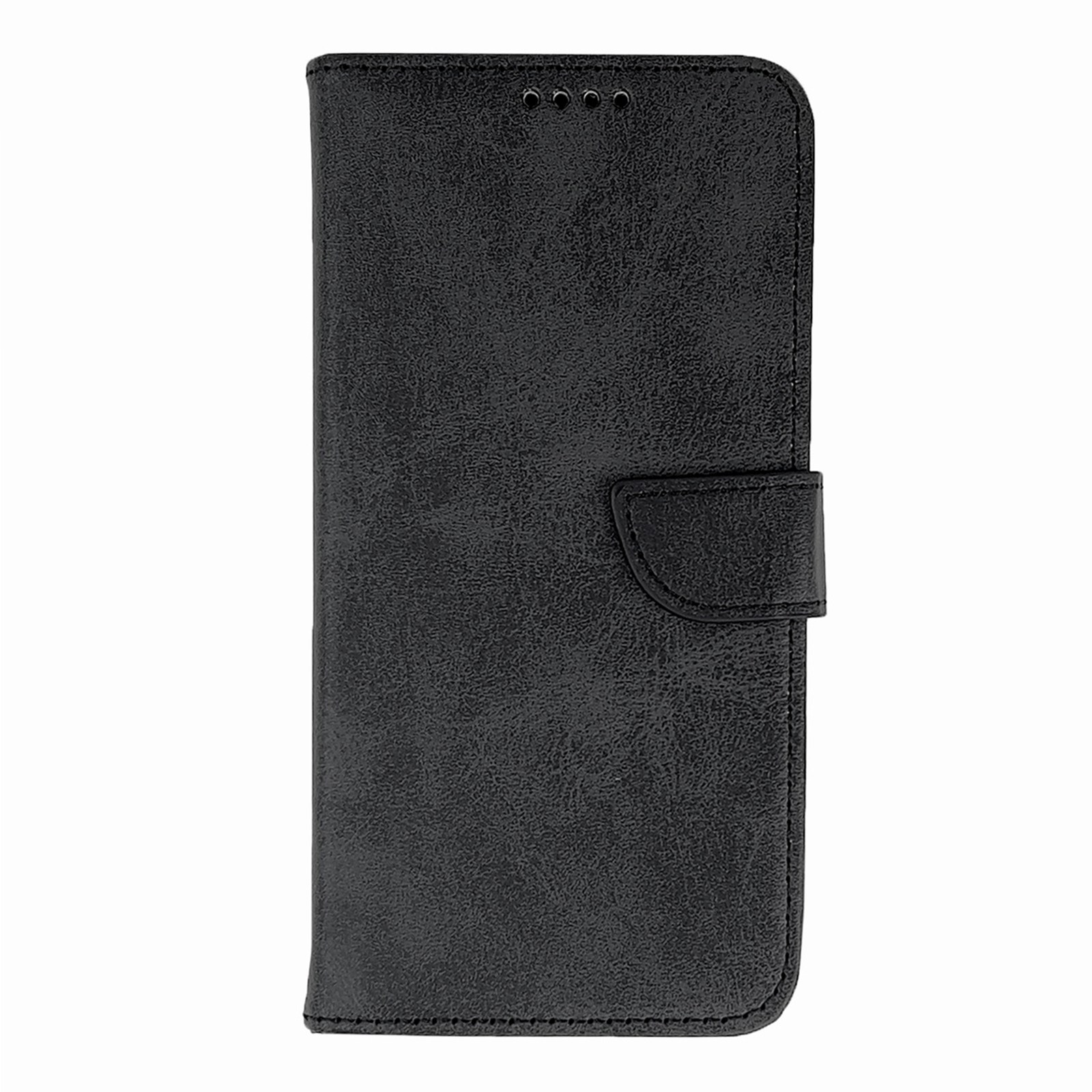 „iphone 16“ Odinis Dėklas „leather Book Case“ – Juodas