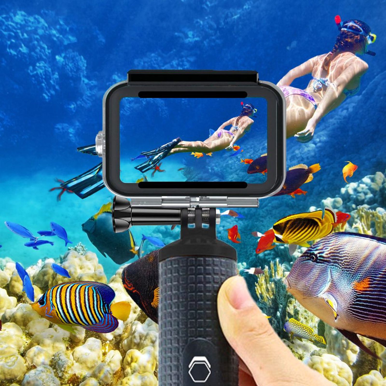 Neperšlampamas Dėklas Sportinei Kamerai „gopro Hero 9 / 10 / 11 / 12“ – Skaidrus