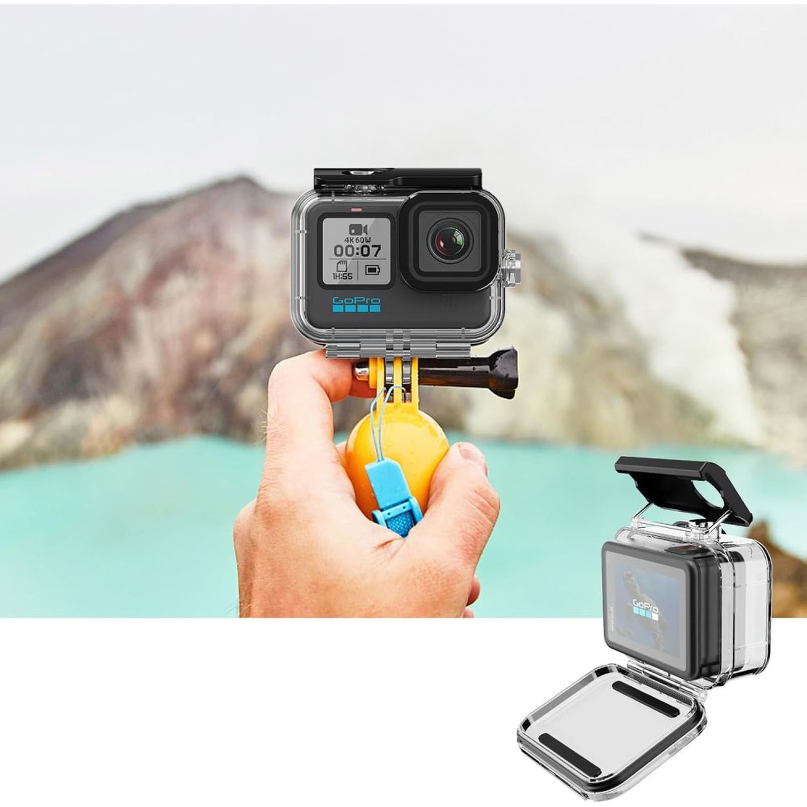 Neperšlampamas Dėklas Sportinei Kamerai „gopro Hero 9 / 10 / 11 / 12“ – Skaidrus