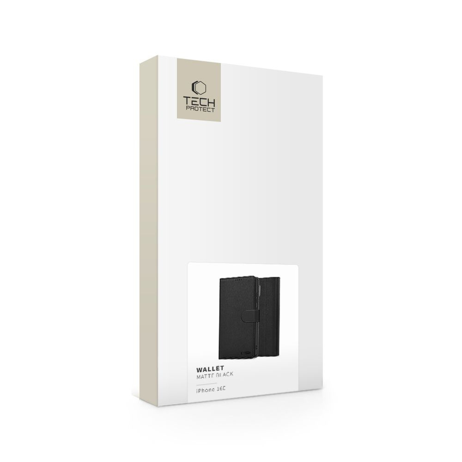 „iphone 16e / 17e Wallet“ Dėklas – Matinis Juodas