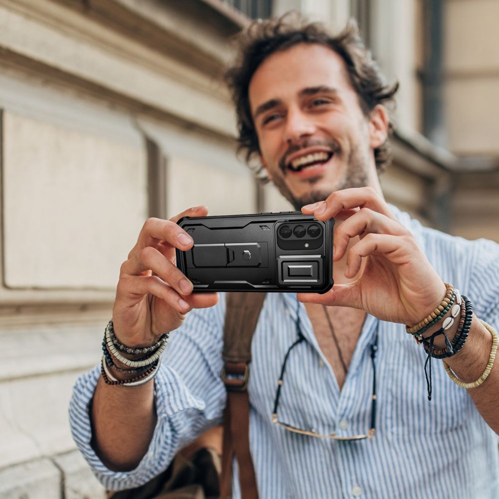„samsung Galaxy A56 5g Kevlar Cam+“ Dėklas – Juodas