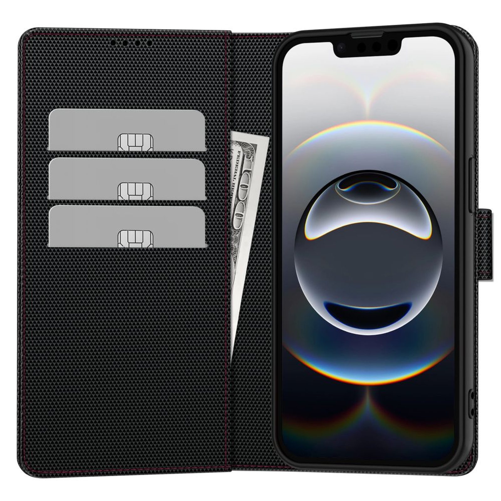 „samsung Galaxy A56 5g Wallet Rs“ Dėklas – Juodas