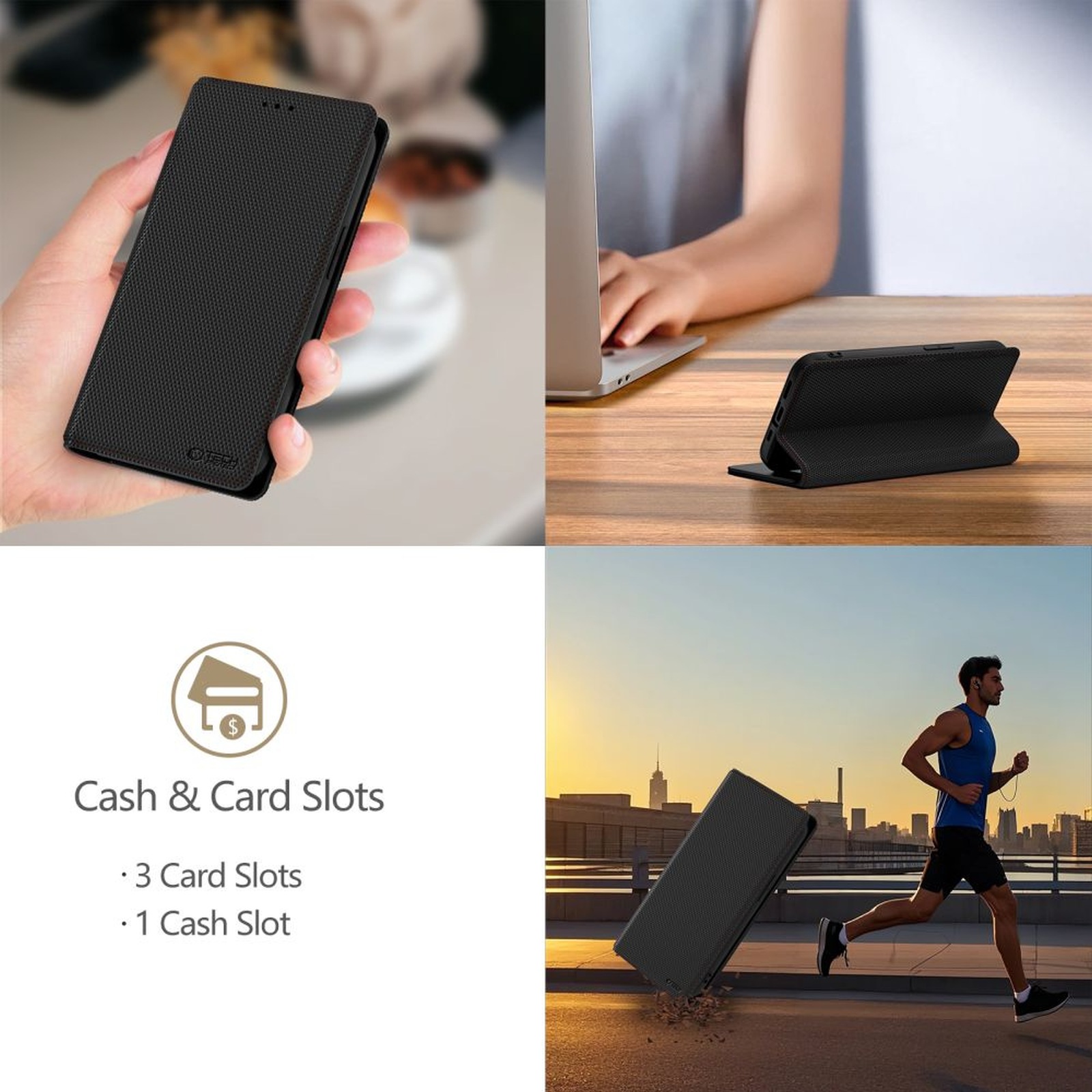 „samsung Galaxy A56 5g Wallet Rs“ Dėklas – Juodas