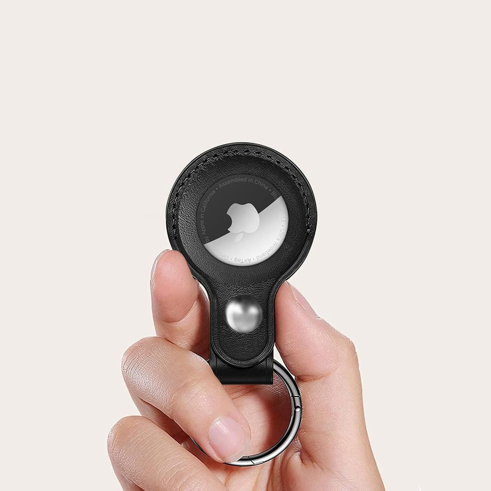 „apple Airtag 1 / 2 Naturalfit“ Raktų Pakabukas-dėklas – Juodas
