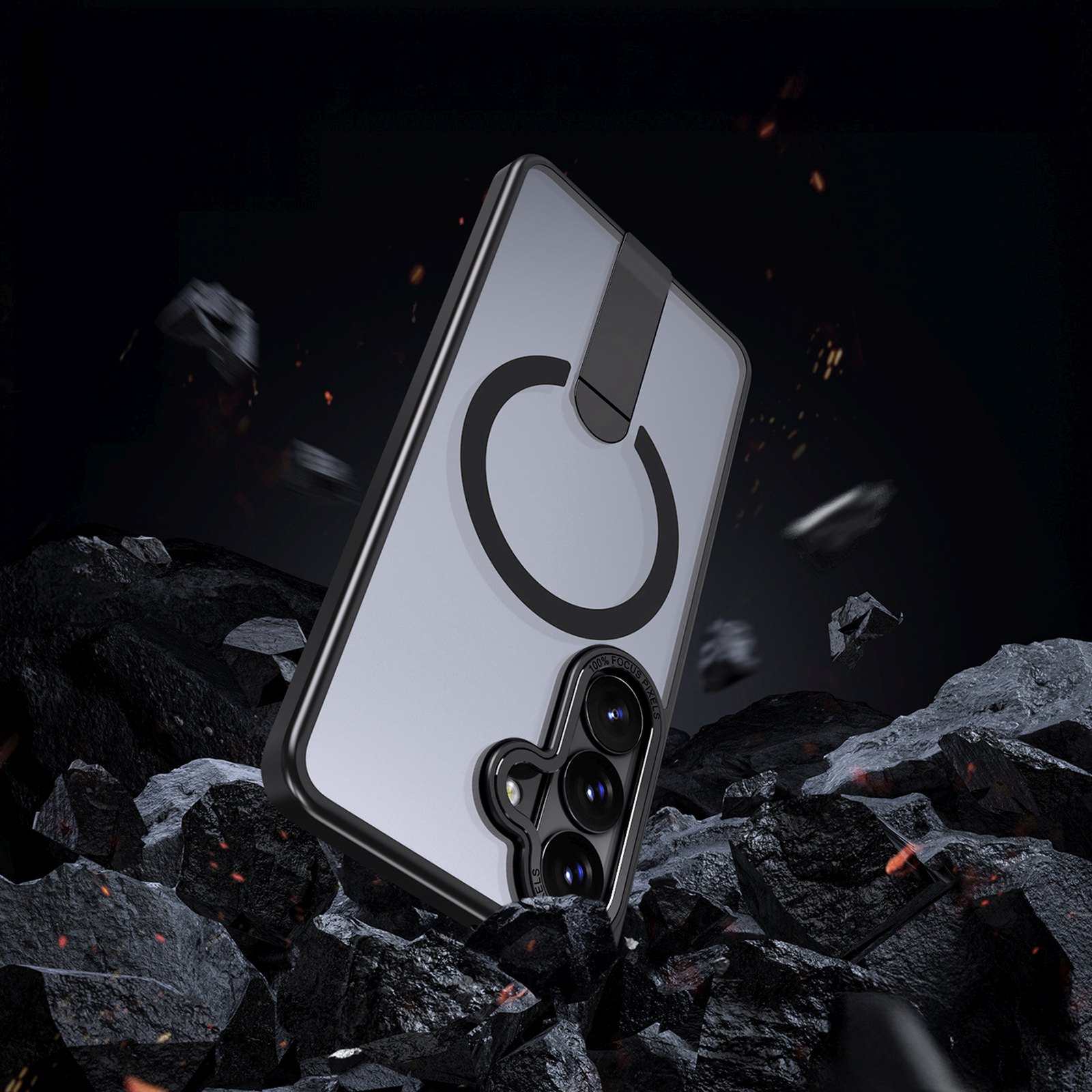 „samsung Galaxy S26 Plus“ Dėklas Su Stovu „hybrid Armor X Magsafe“ – Juodas