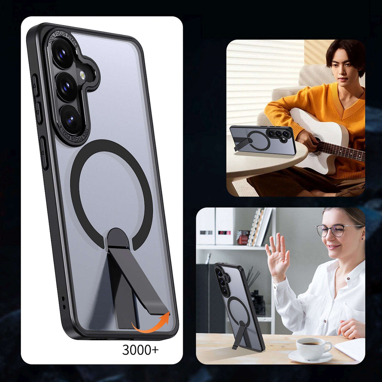„samsung Galaxy S26 Plus“ Dėklas Su Stovu „hybrid Armor X Magsafe“ – Juodas