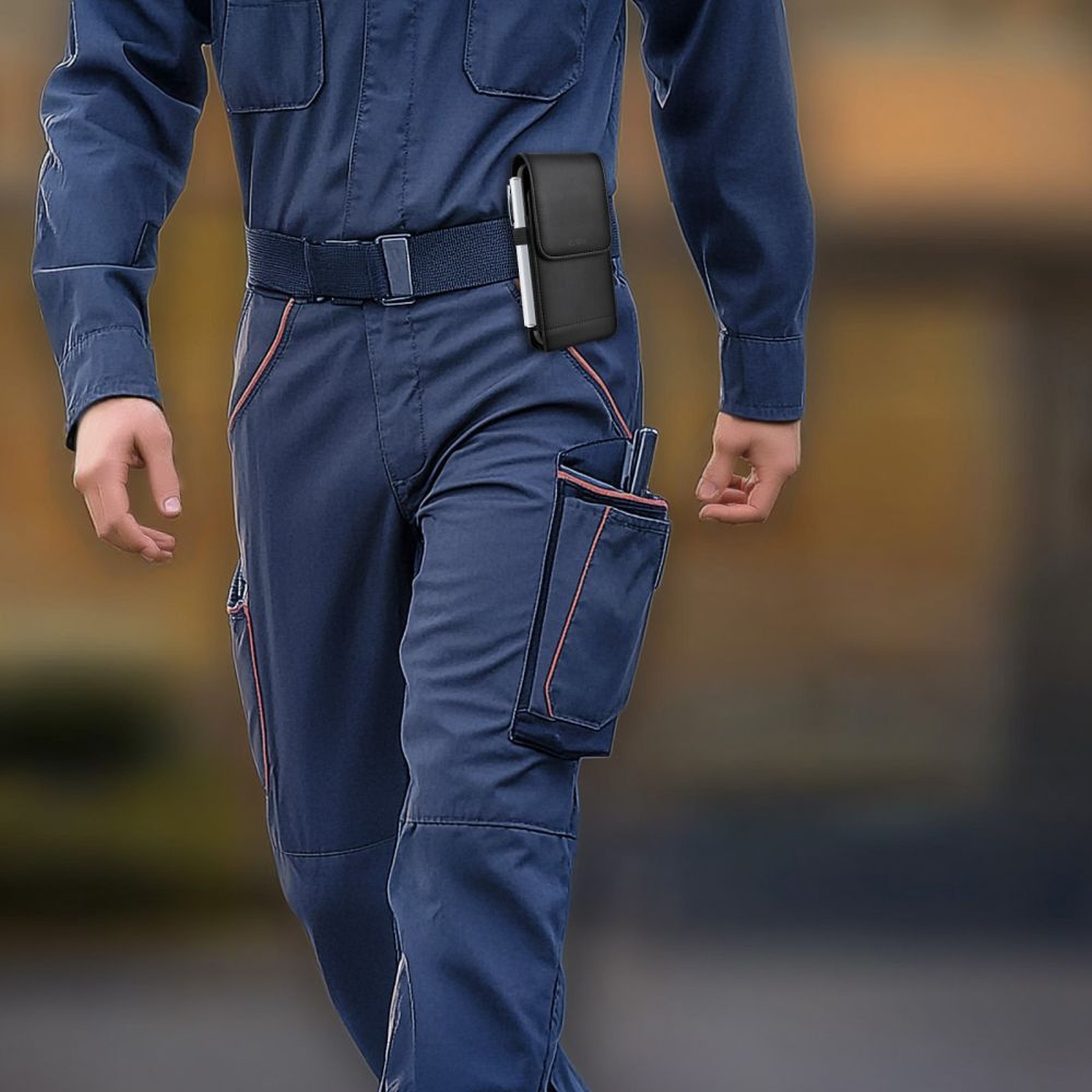 Dėklas Su Dirželiu, Skirtas 5,8–6,8 Colių Išmaniesiems Telefonams – Juodas