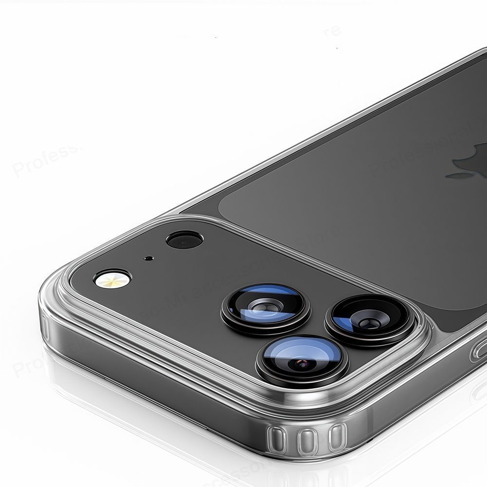 „camfull Fit+“ Objektyvo Apsauginis Stiklas „iphone 17 Pro Max“ – Oranžinis