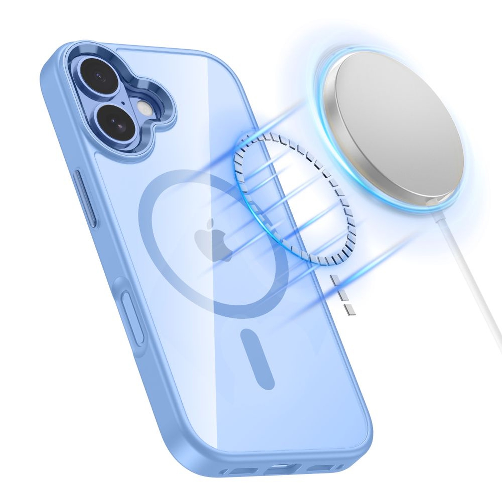 „magmat Magsafe“ Dėklas „iphone 17“ – Permatomas Mėlynas