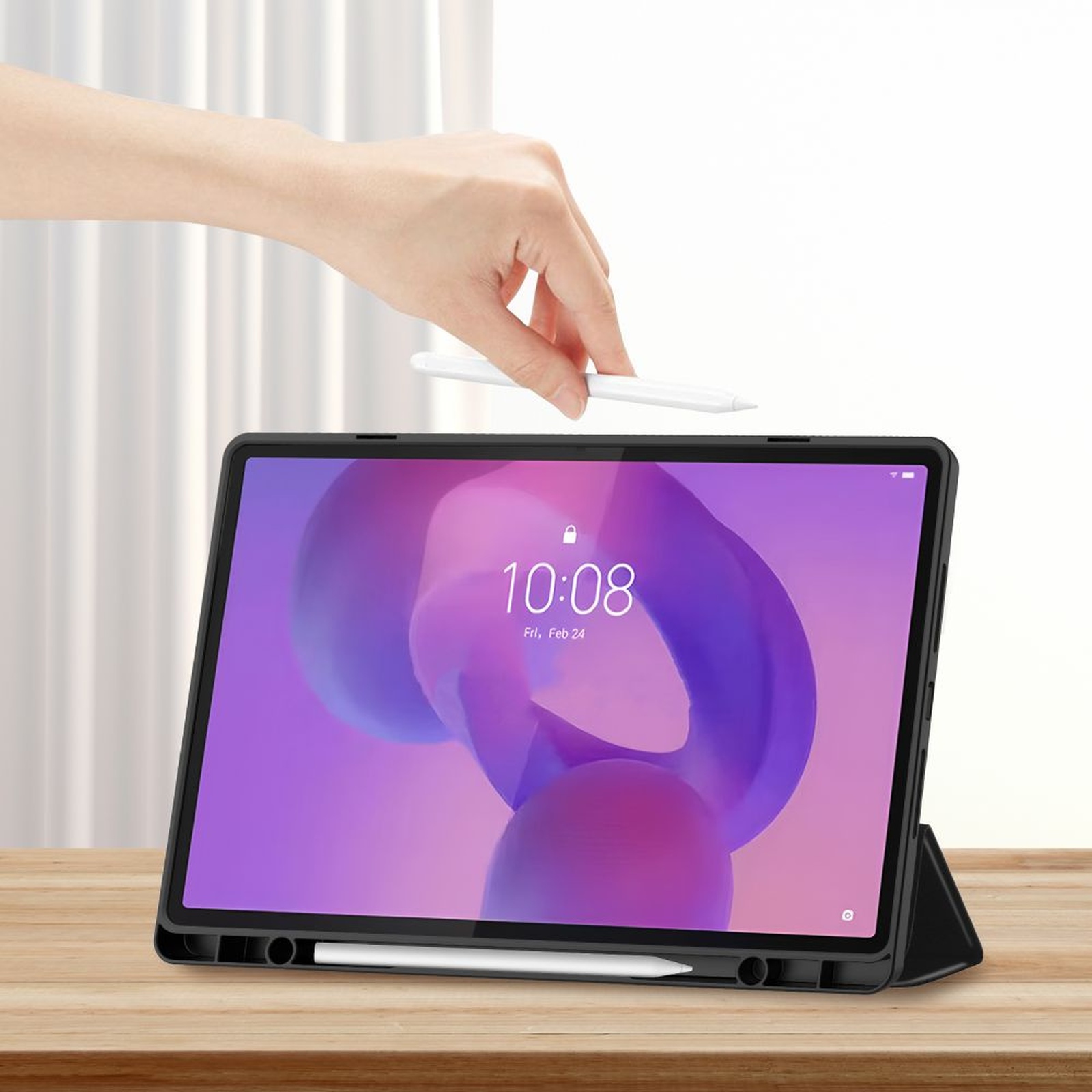 „lenovo Idea Tab Plus 12.1 Tb-361 Smartcase“ Dėklas – Juodas