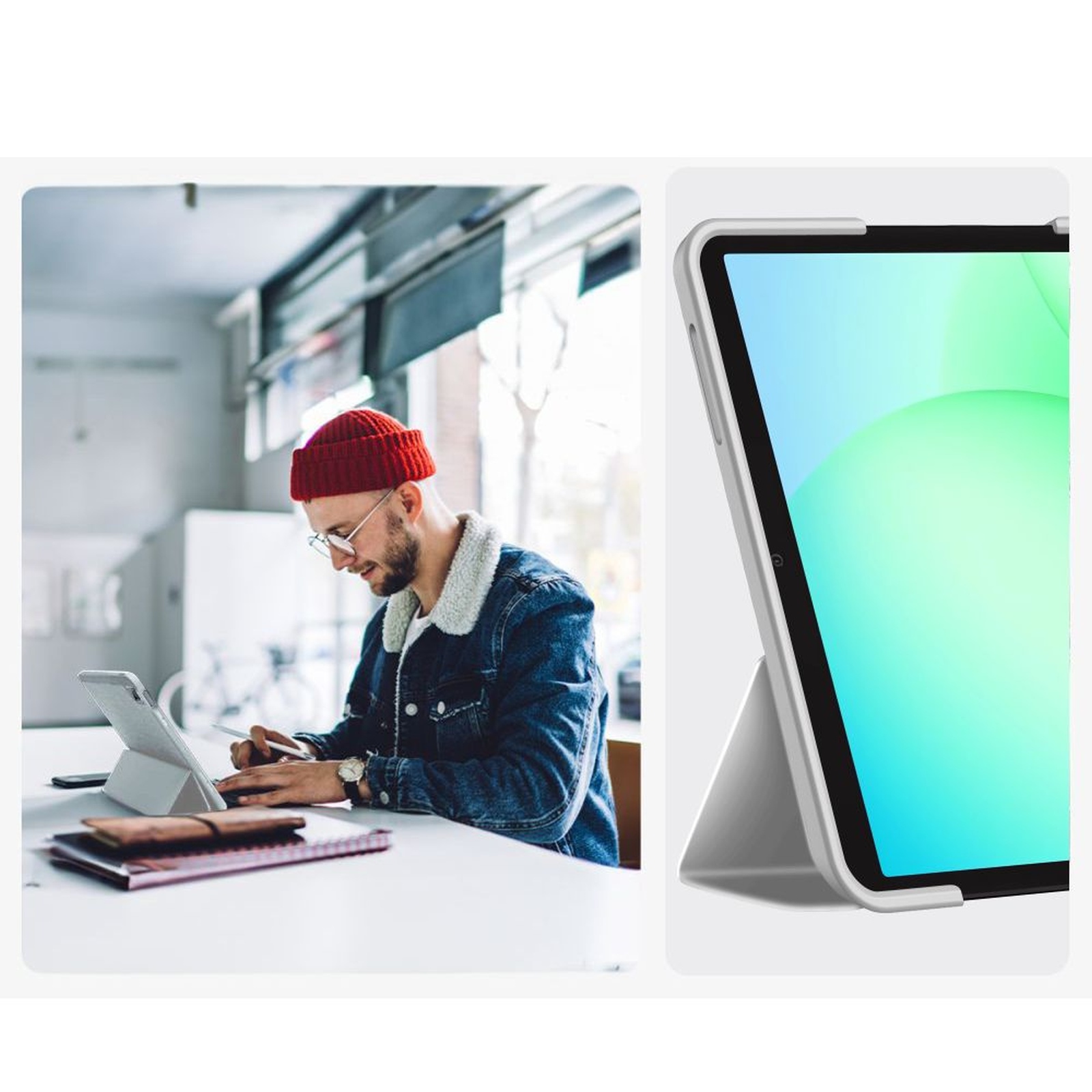 „samsung Galaxy Tab A9+ / A11+ Plus 11.0“ Dėklas „smartcase“ – Pilkos Spalvos