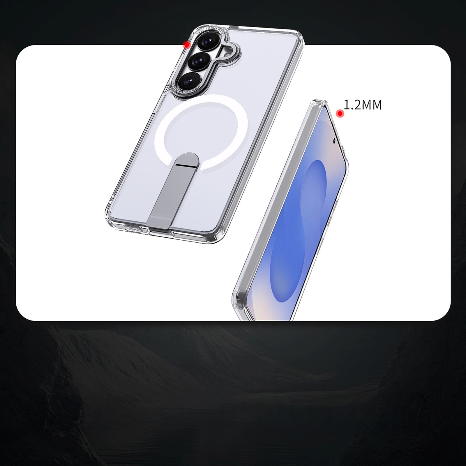 „samsung Galaxy A57“ Dėklas Su Stovu „hybrid Armor X Magsafe“ – Skaidrus