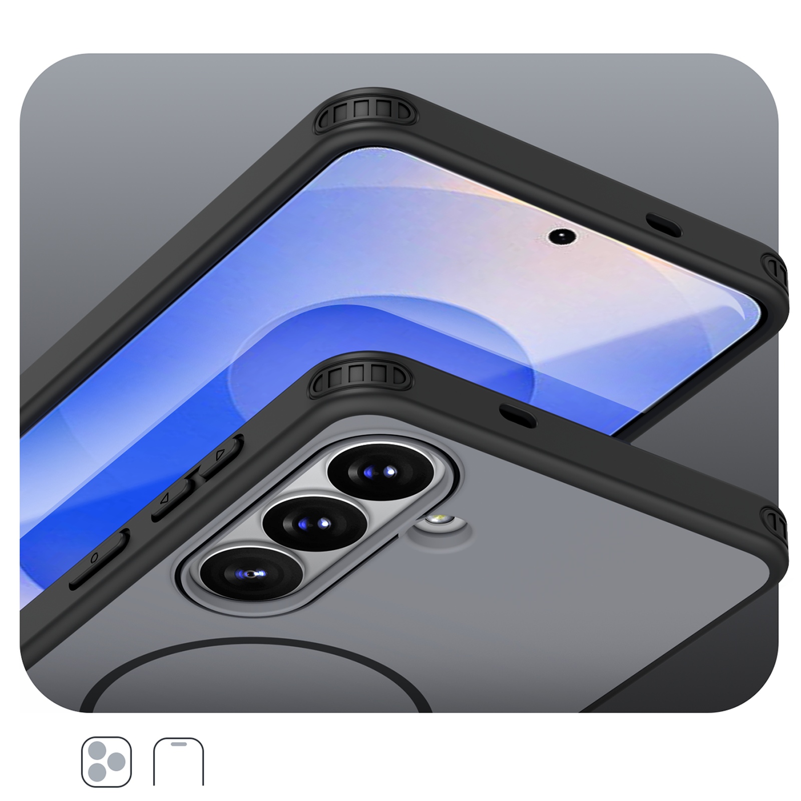 „samsung Galaxy S26 Hybrid Armor T“ Dėklas – Juodas