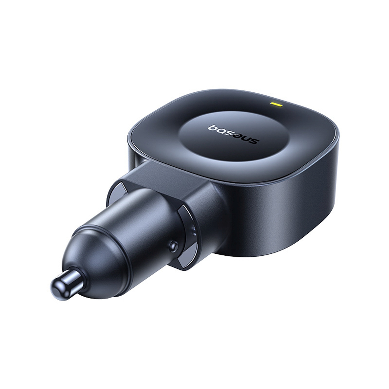Automobilinis Usb-c įkroviklis Su Susukamu Usb-c Kabeliu, 30 W – Juodas