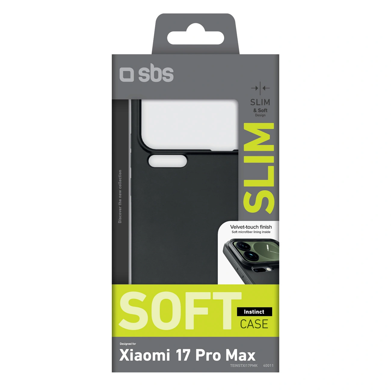 „xiaomi 17 Pro Max Instinct“ Dėklas – Juodas
