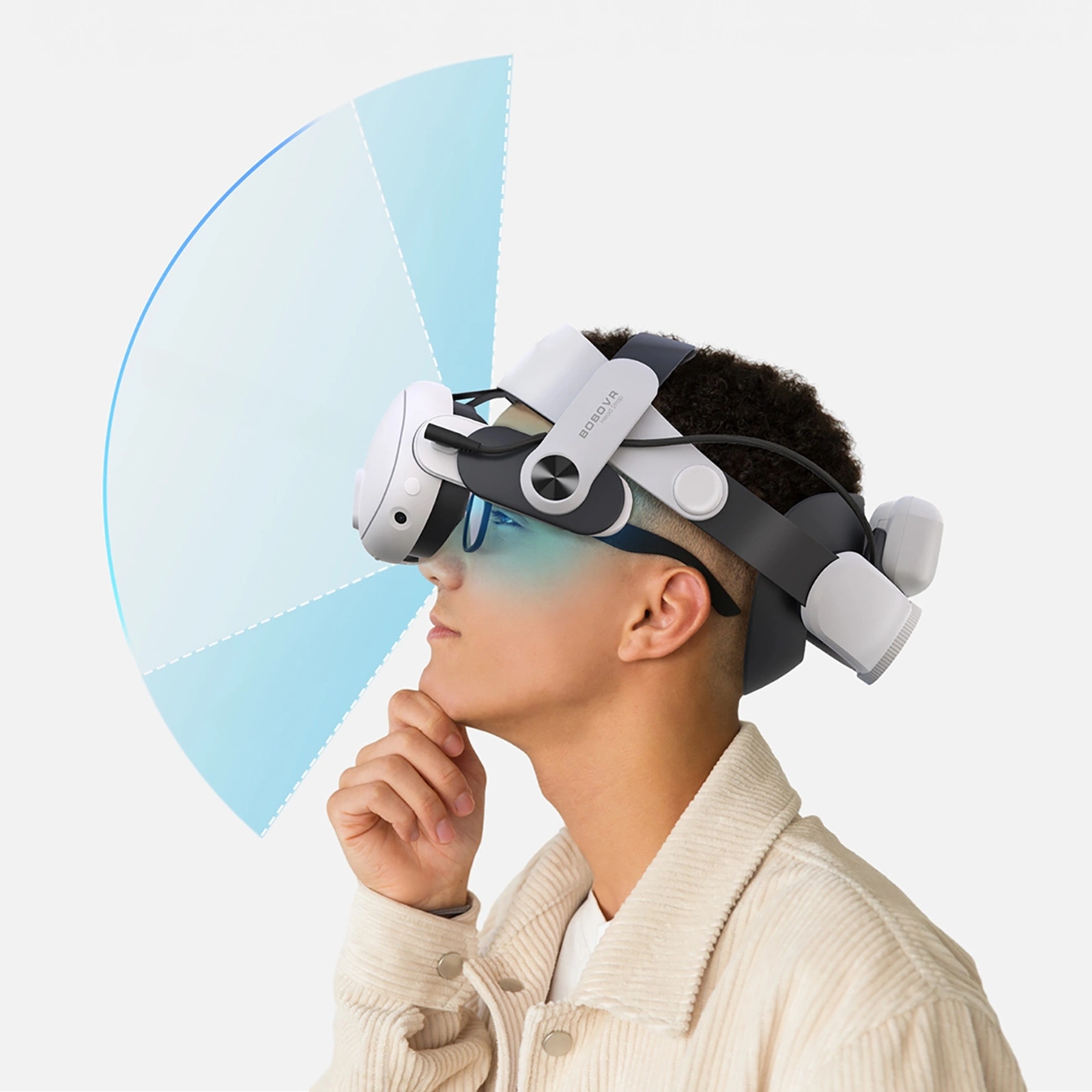 M3 Pro Svorio Paskirstymo Diržas, Skirtas „meta Quest 3“ Vr Akiniams Su „b2“ Baterija – Baltos Ir Juodos Spalvos