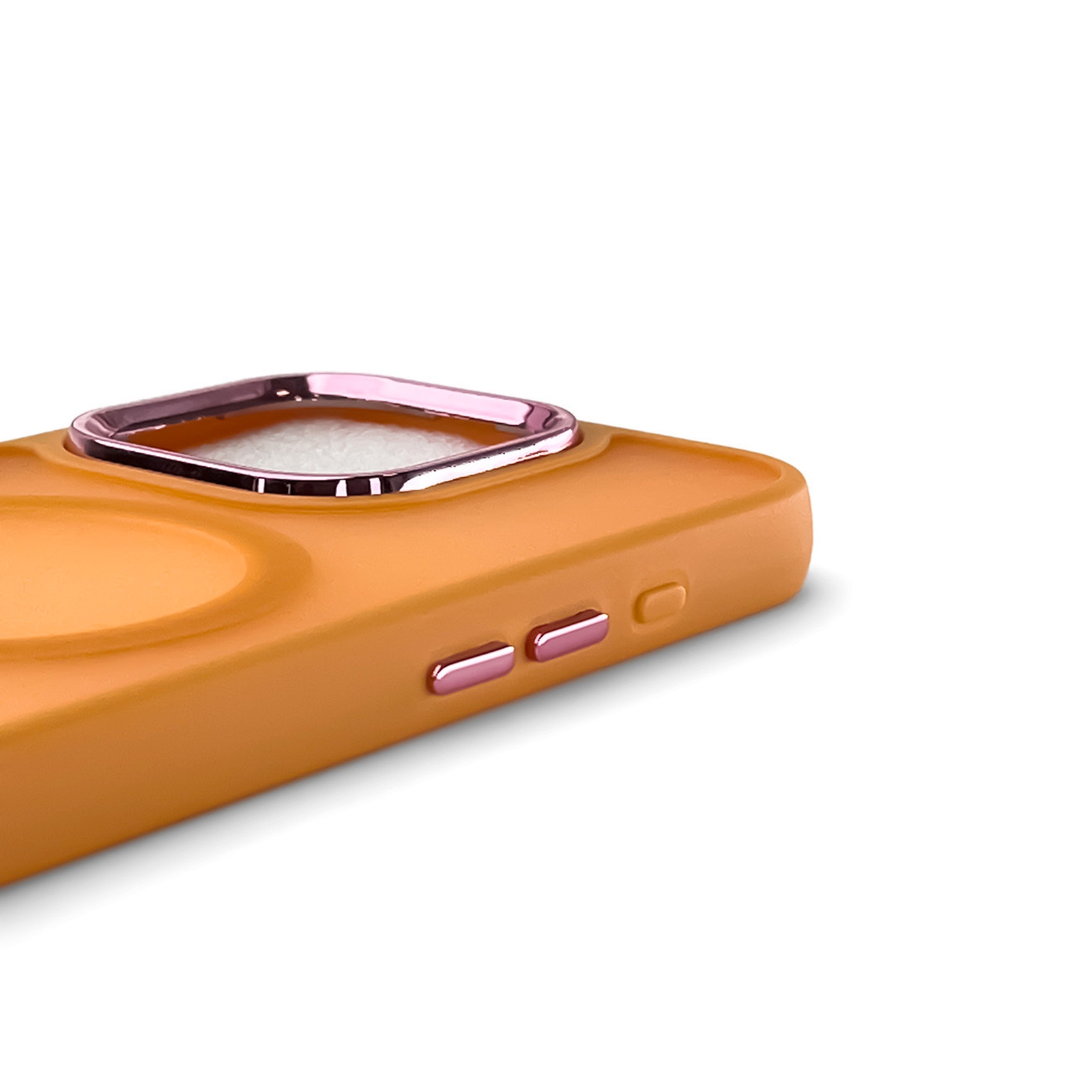 „iphone 16 Pro Max“ Dėklas Iš „magnetic Collection Magsafe“ Serijos – Oranžinis