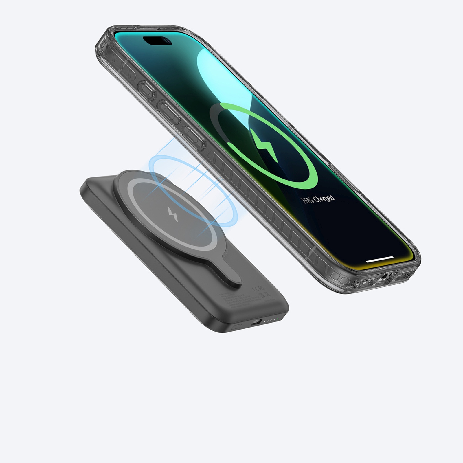 Silikoninis Dėklas Su Magnetiniu žiedu, Skirtas „iphone 16 Titan Pro Mag Case“ – Juodas