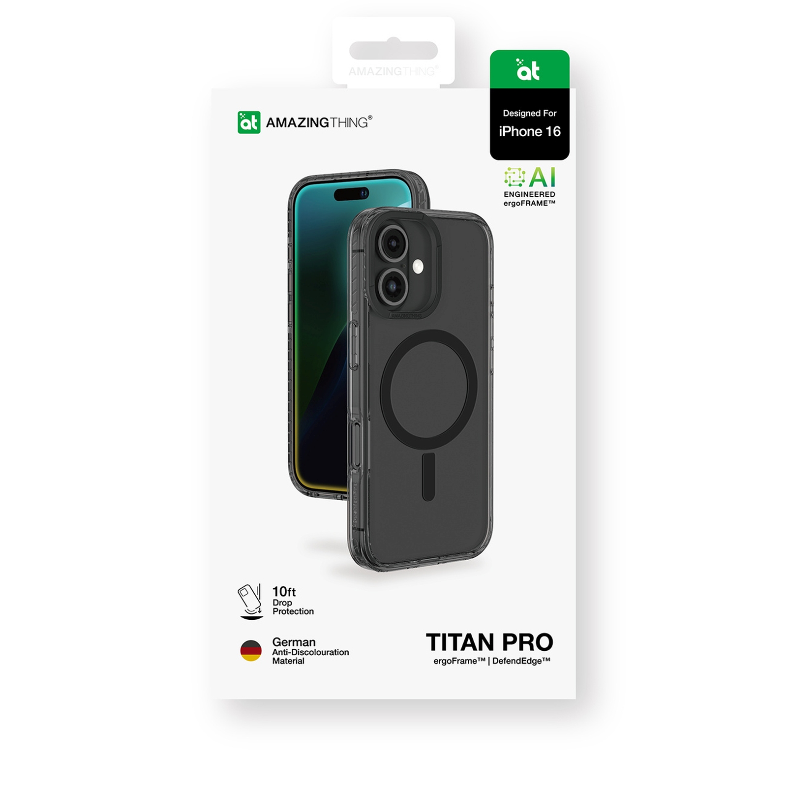 Silikoninis Dėklas Su Magnetiniu žiedu, Skirtas „iphone 16 Titan Pro Mag Case“ – Juodas