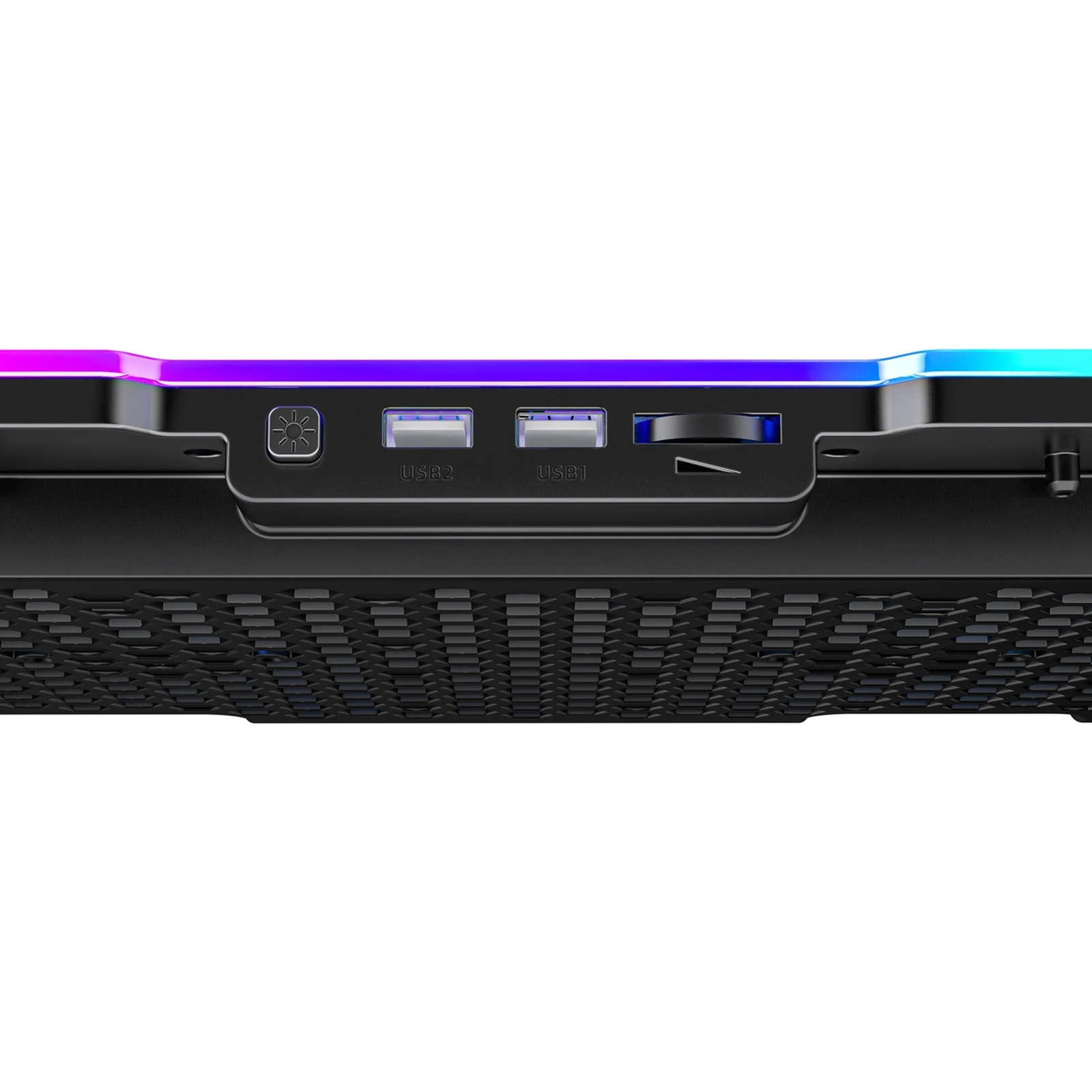 žaidimų Nešiojamojo Kompiuterio Aušinimo Padas Su Rgb Telefono Laikikliu – Juodas