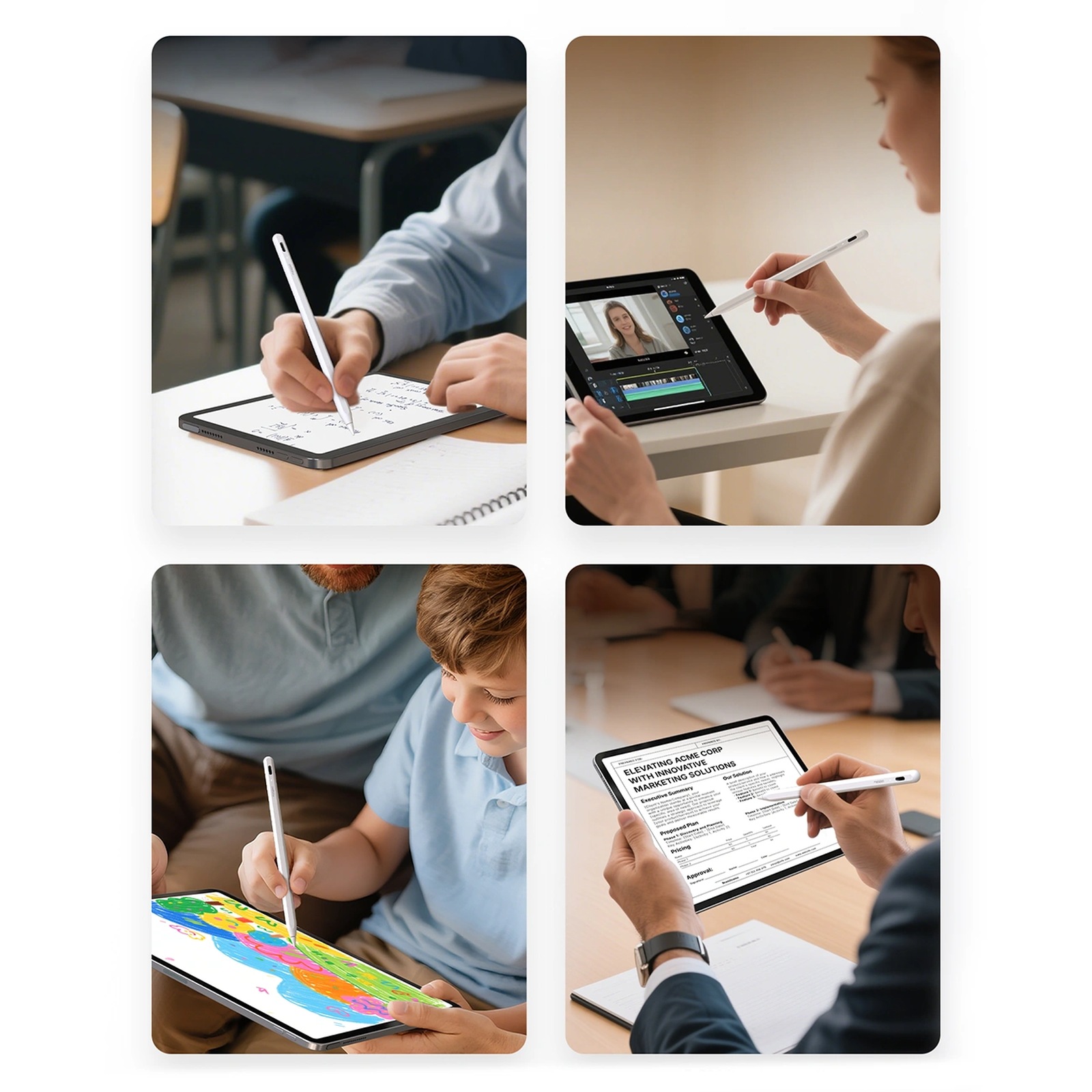 „ipad Pencil A8“ Rašiklis – Baltas