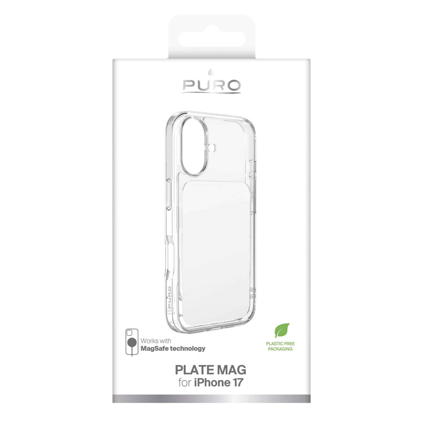 „iphone 17 Plate Mag Magsafe“ Dėklas – Baltas
