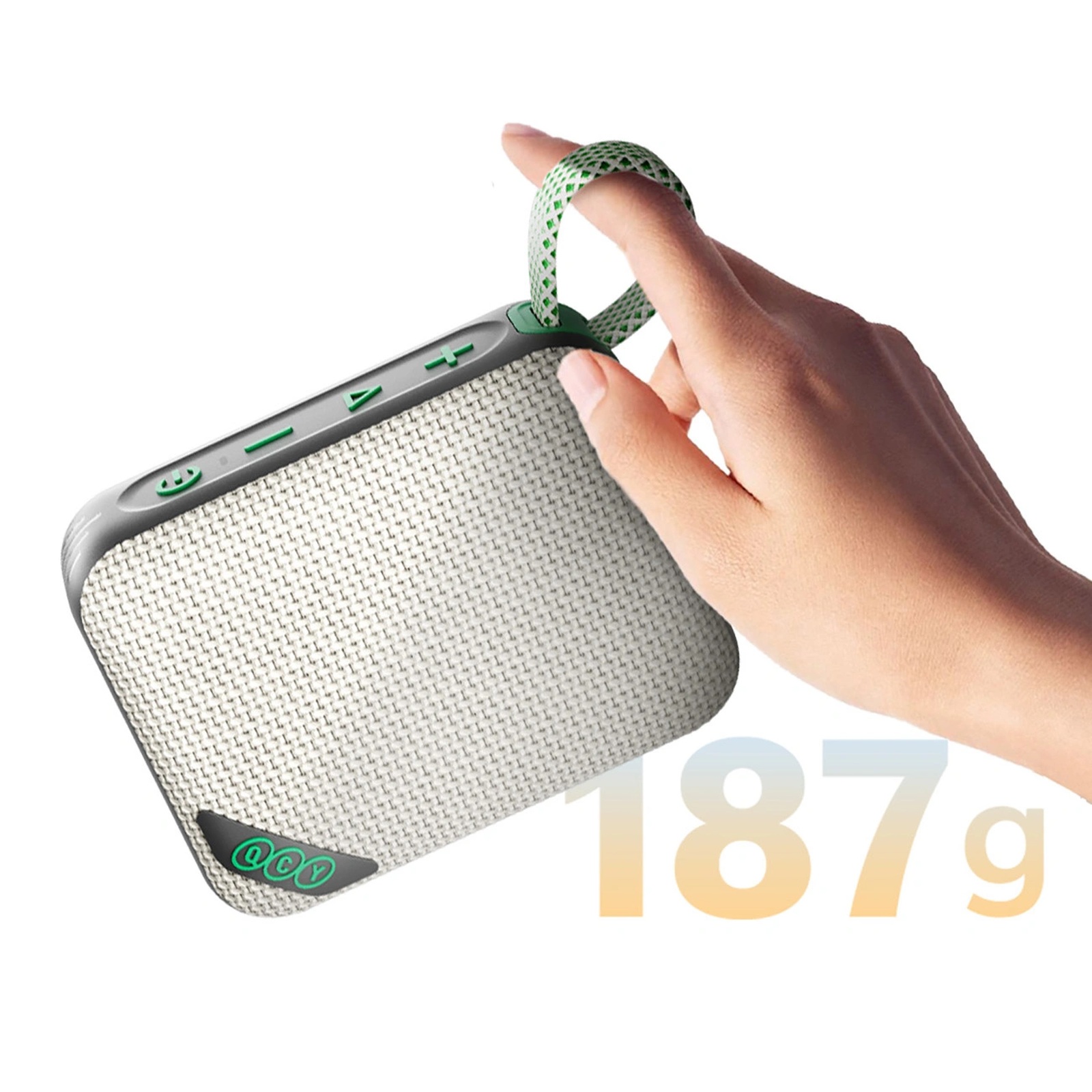 Belaidis „bluetooth“ Garsiakalbis Su Rgb Apšvietimu, Ip67 – Pilkai žalias