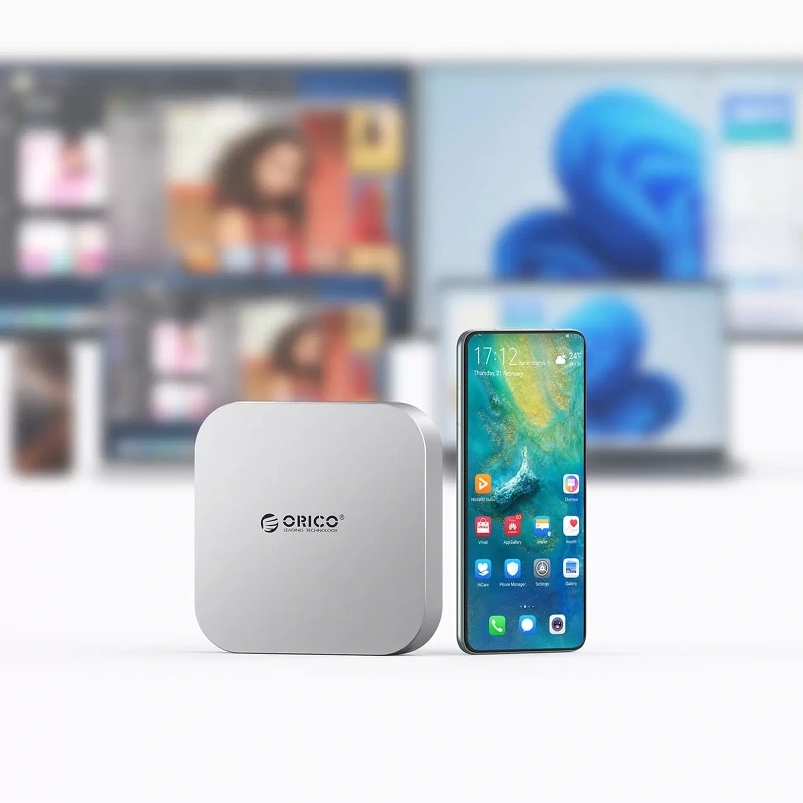 9-in-1 Doko Stotelė Su Usb-a, Usb-c, Rj45, Sd, Tf Ir Mini Jack Jungtimis – Sidabrinė