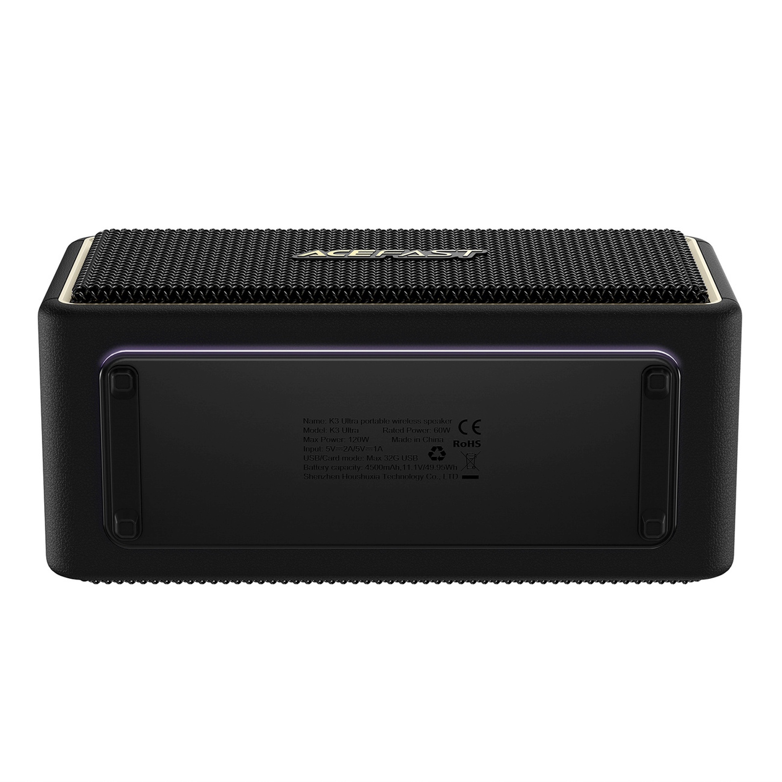 Belaidis Garsiakalbis Su Apšvietimu „k3 Ultra Rgb Bluetooth 4500 Mah“ – Juodas