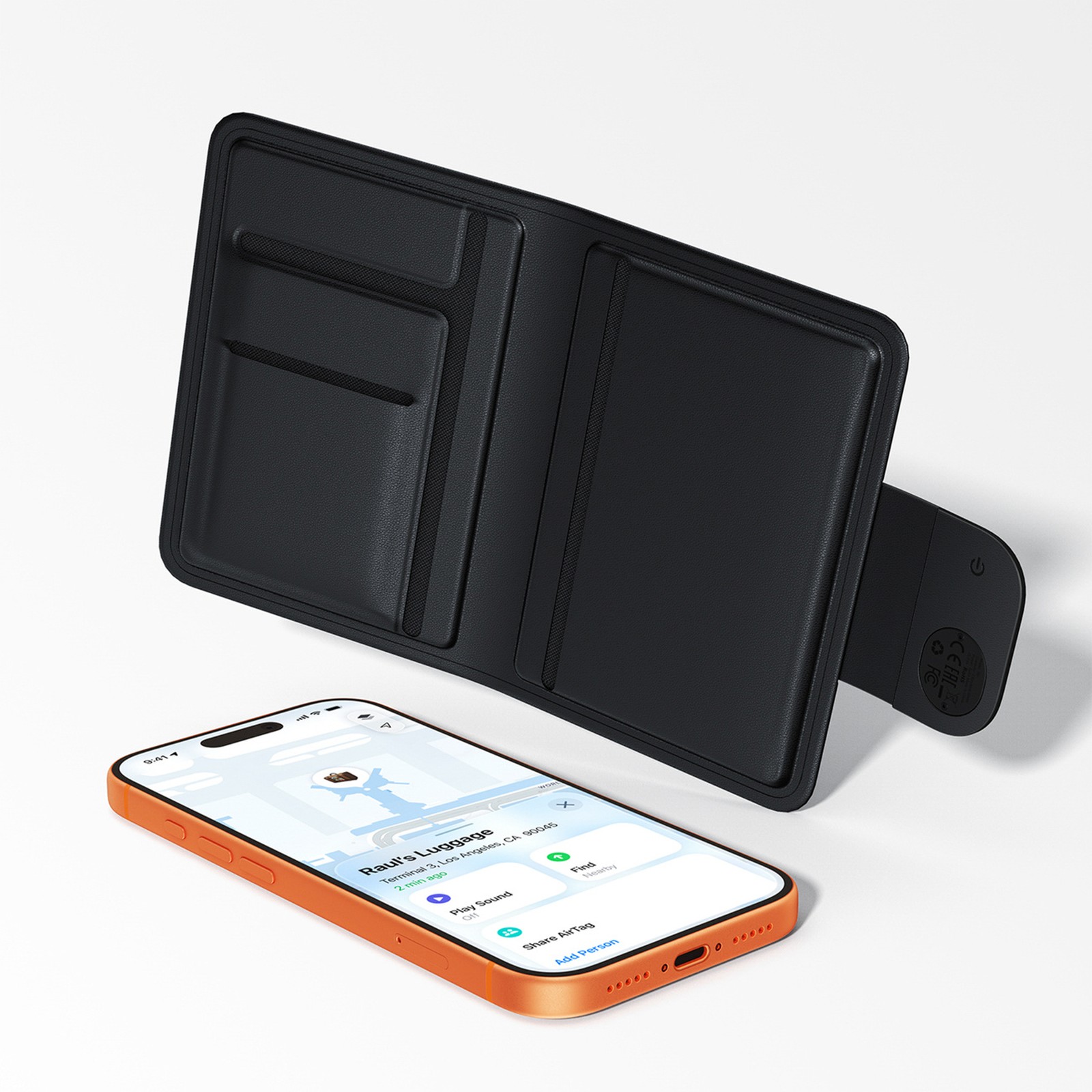 „bluetooth“ Lokatorius, Atrodantis Kaip Paso Dėklas, Suderinamas Su „apple Find My“ – Juodas