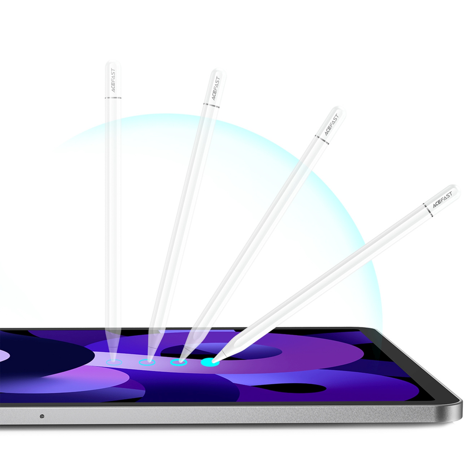 Kapacitinis „ipad“ Rašiklis Su Belaidžio įkrovimo Funkcija Ir 2 Antgaliais V3 – Baltas