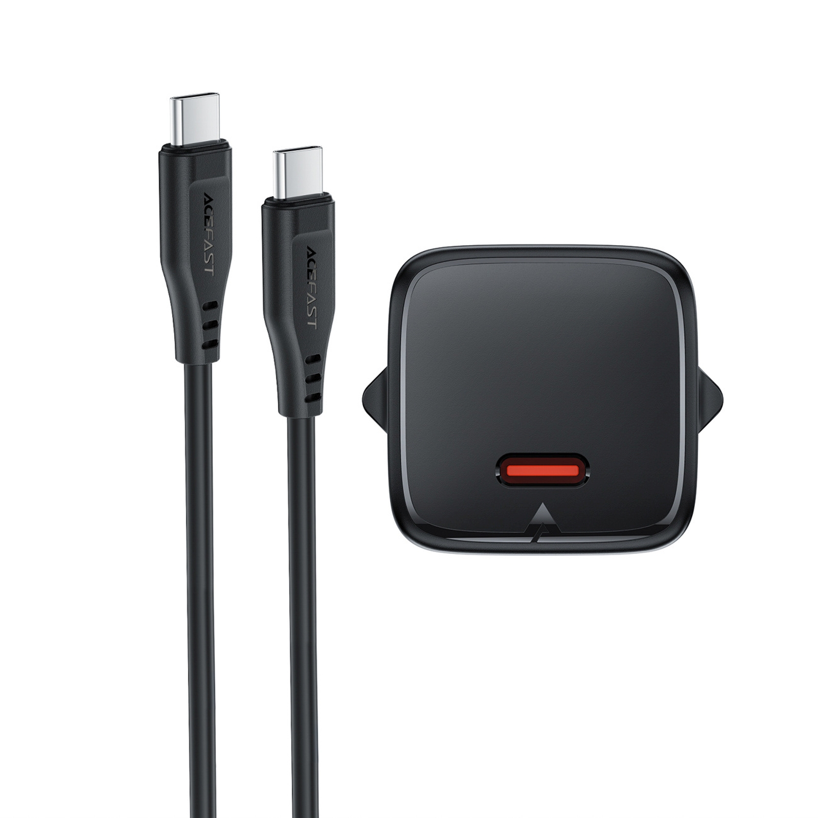 30 W Gan Usb-c Tinklinis įkroviklis Su 1,2 M Usb-c – Lightning Kabeliu – Juodos Spalvos