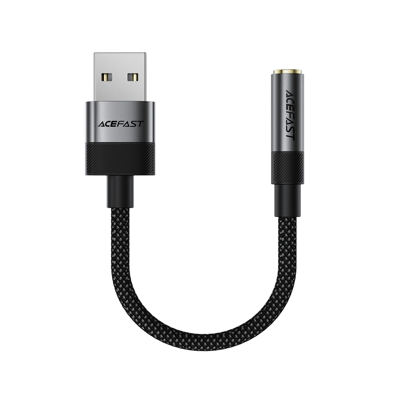 Usb-a – 3,5 Mm Mini Jack Adapteris – Juodas