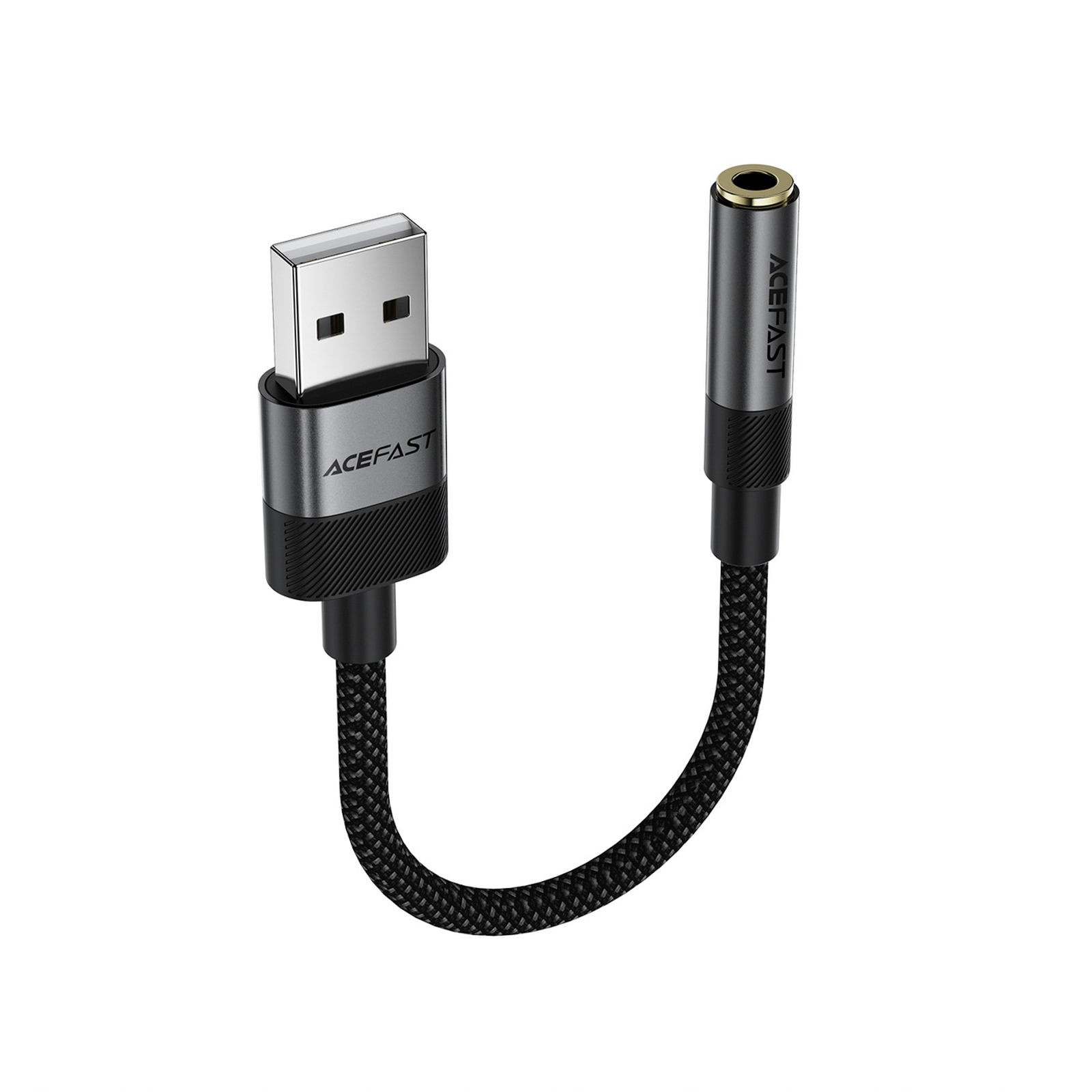 Usb-a – 3,5 Mm Mini Jack Adapteris – Juodas