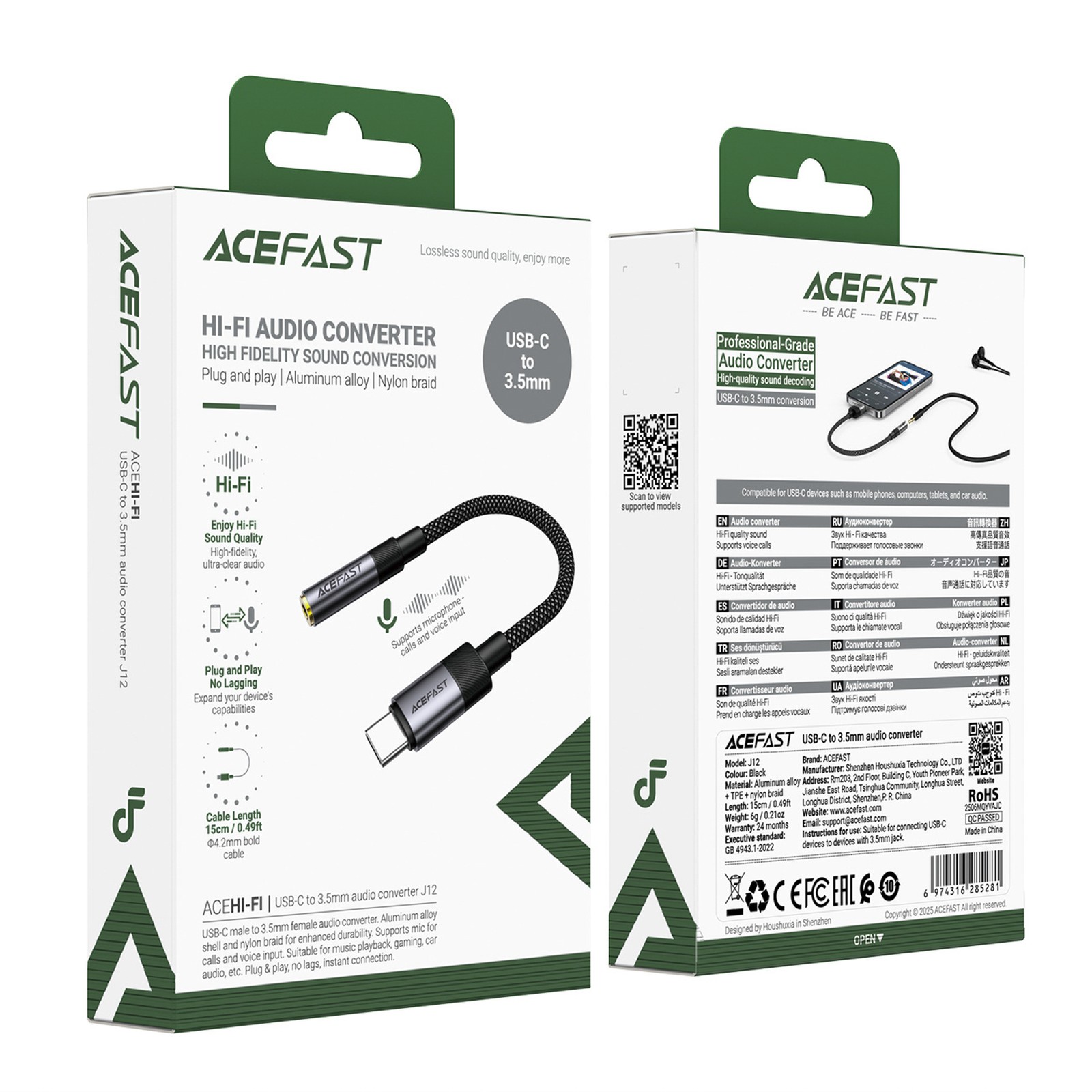 Usb-c – 3,5 Mm Mini Jack Adapteris – Juodas