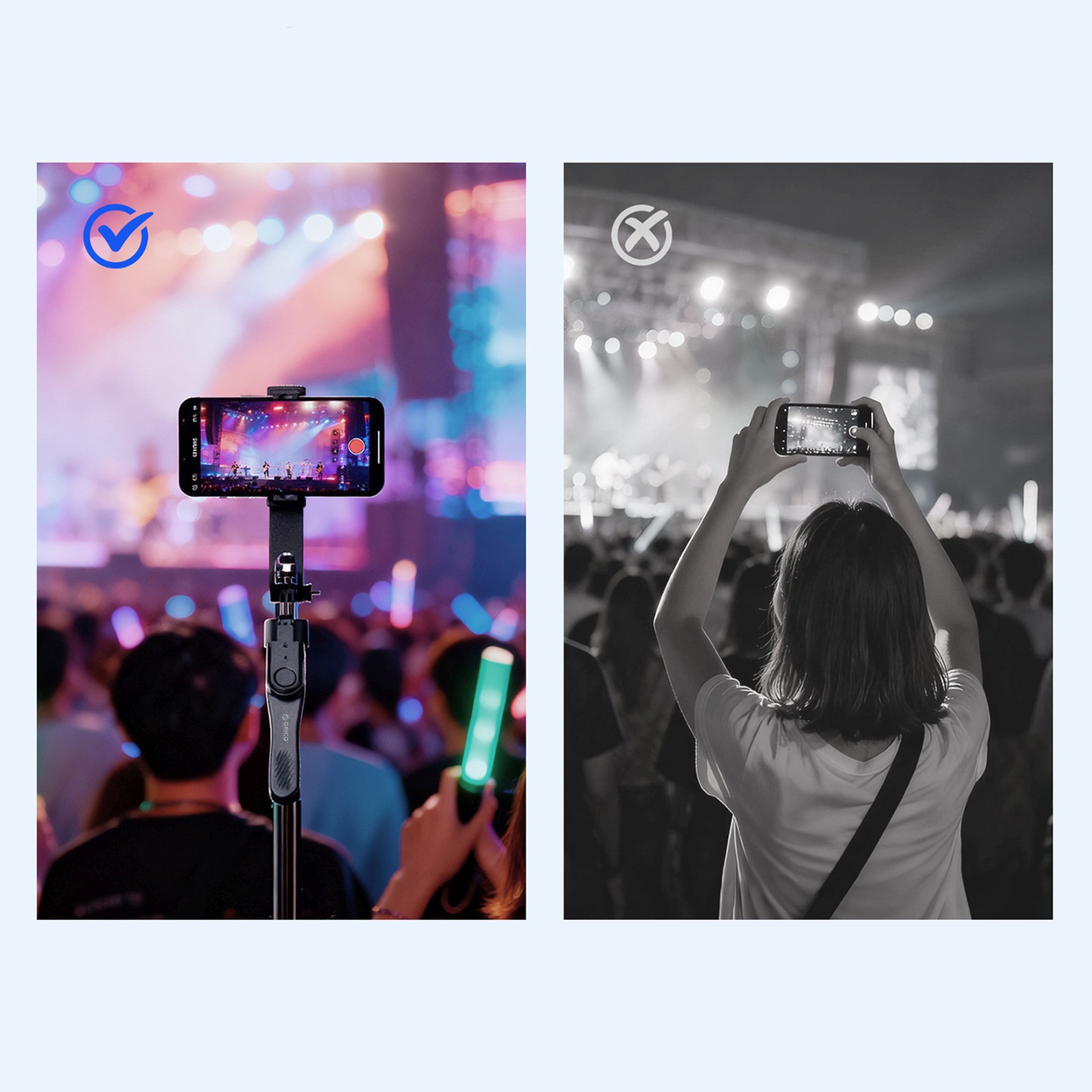 „selfie“ Lazdos Trikojis 1/4'' Telefonui, Kamerai Ar Fotoaparatui Su 360° Pasukimu Ir „bluetooth“ – Juodas