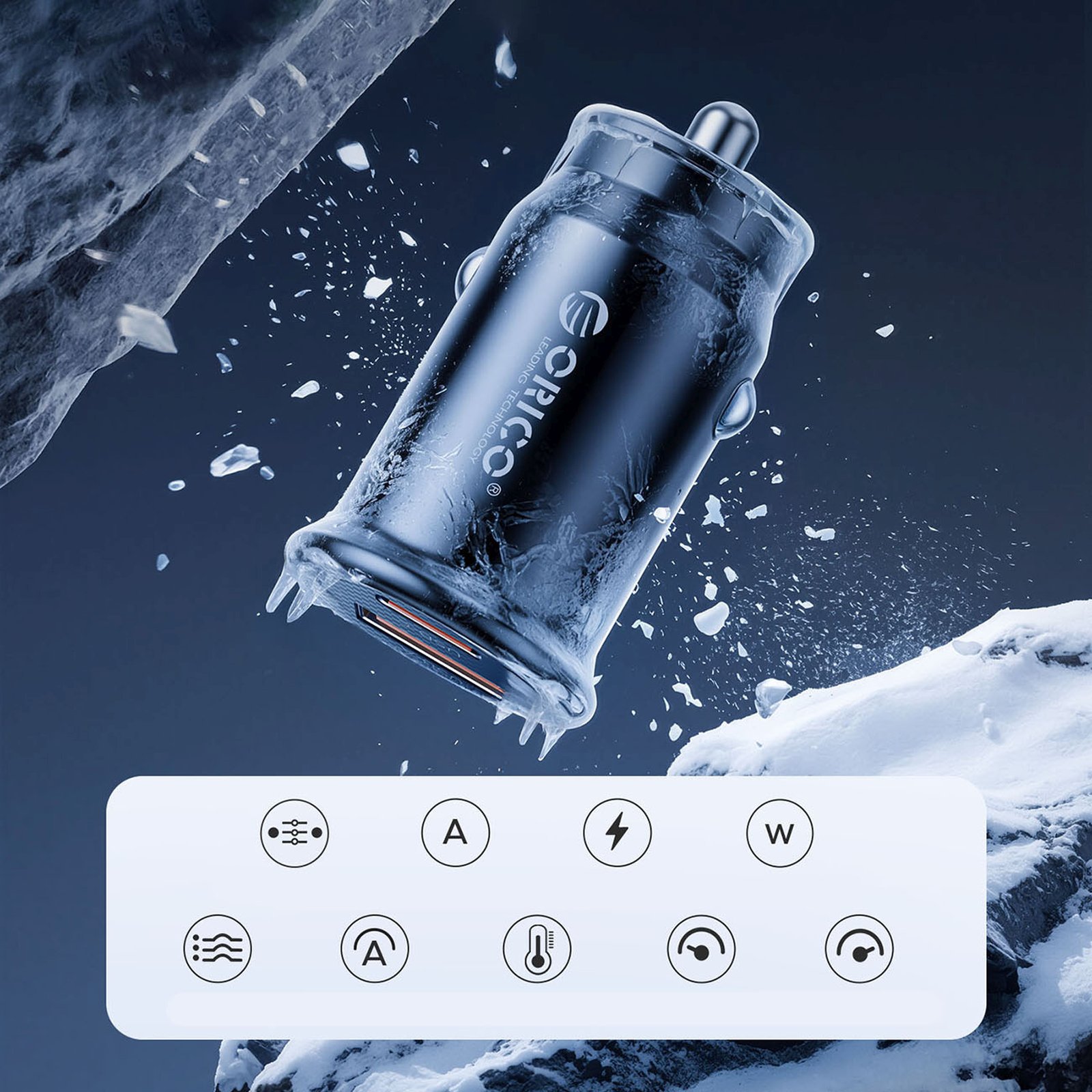 Automobilinis įkroviklis Usb-c / Usb-a 30 W – Juodas