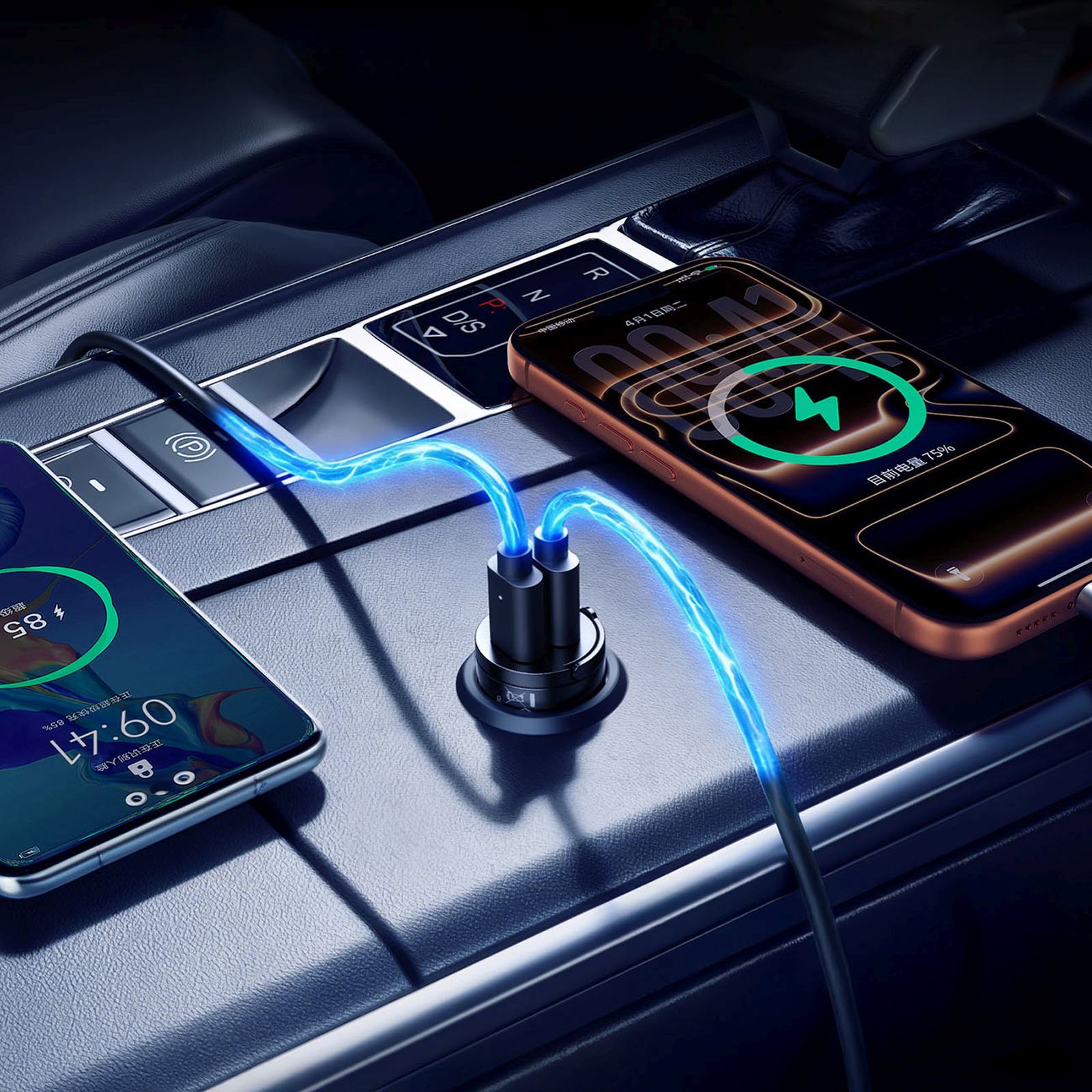 30 W Usb-c Automobilinis įkroviklis – Juodas