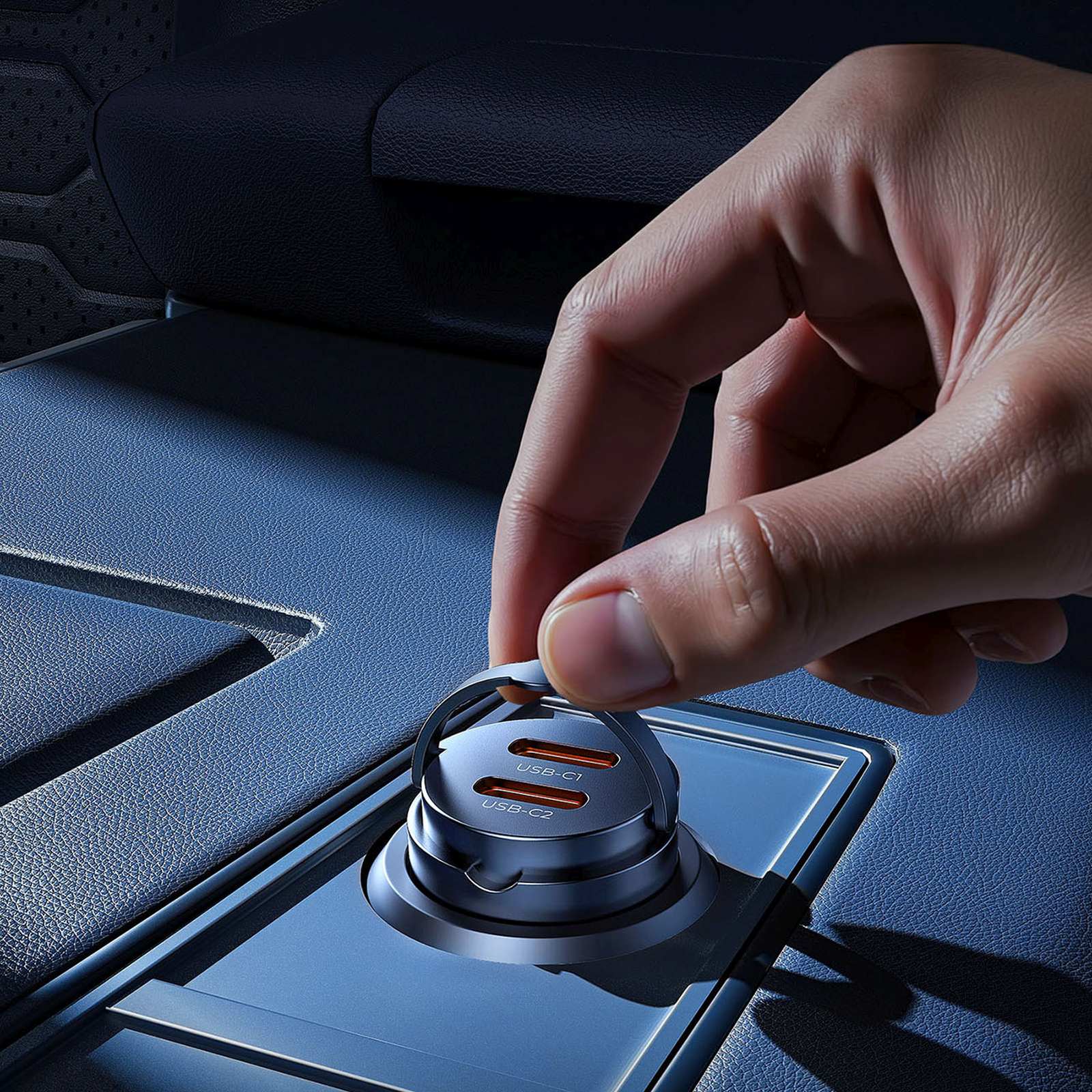 30 W Usb-c Automobilinis įkroviklis – Juodas