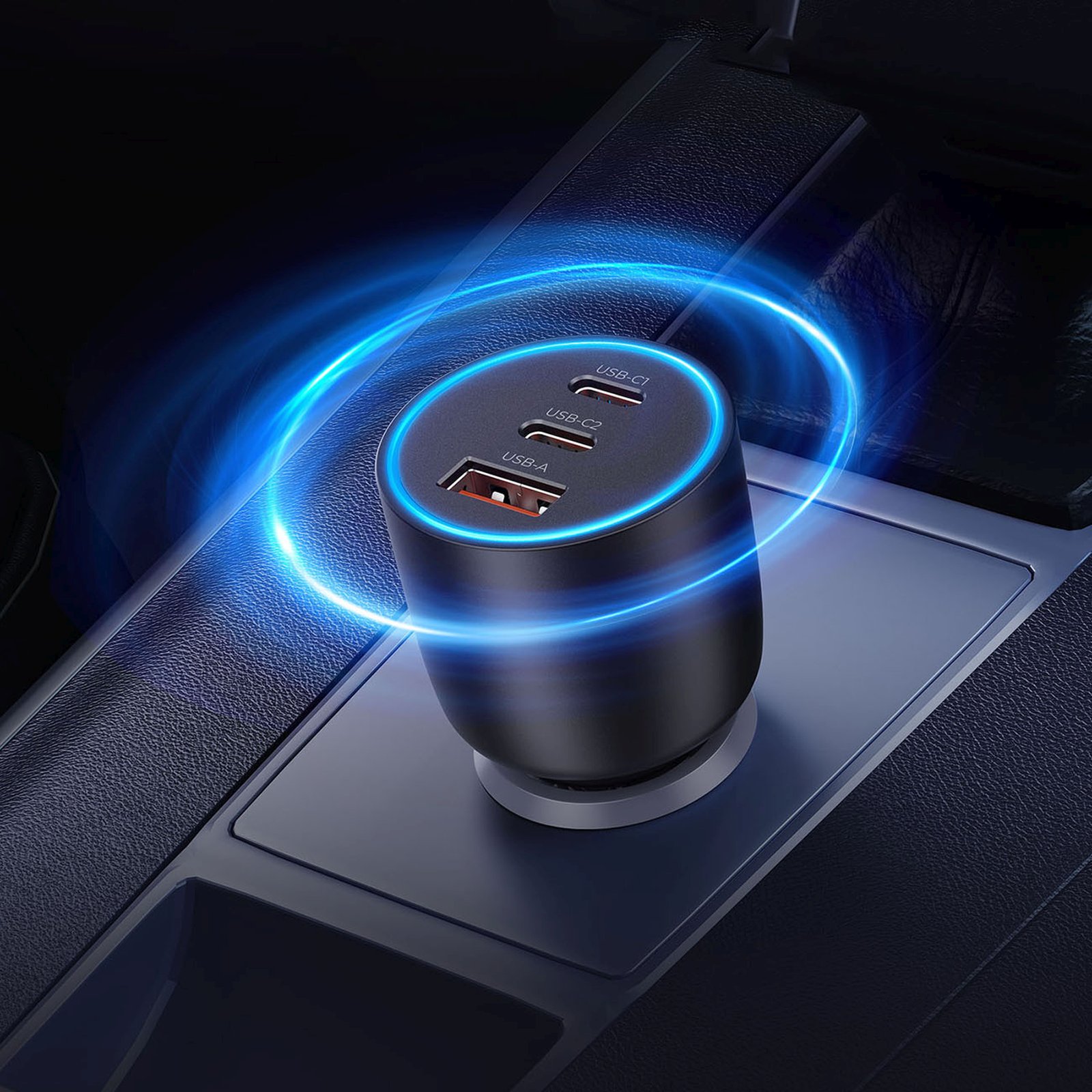 Automobilinis įkroviklis Usb-c / Usb-a, 165 W – Juodas